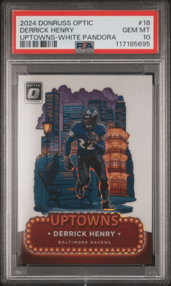 2024 Donruss Optic Derrick Henry Uptowns White Pandora #18 — PSA 10 Gem Mt